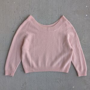 Vintage Forenza Off-the-Shoulder Blush Angora Blend Sweater